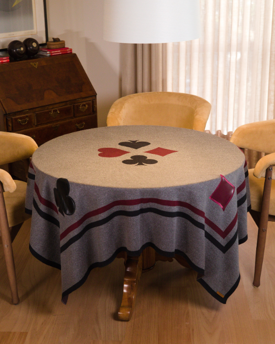 Toalha de Jogos Match Mescla com Bordô