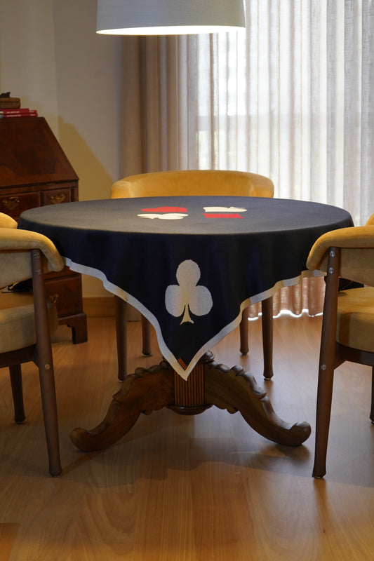 Toalha de Jogos Gift Navy Com Faixa Off-White