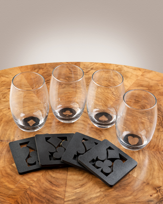 Kit Natal: Porta Copos + Copos Naipes Silk