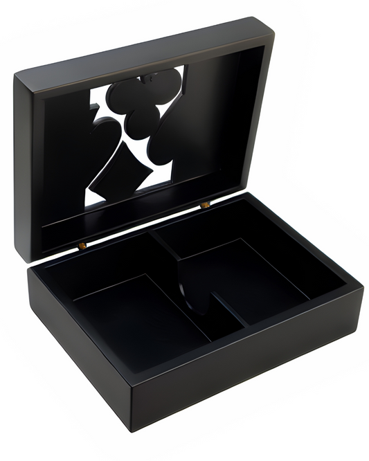 Caixa Porta Baralho Naipes Preta