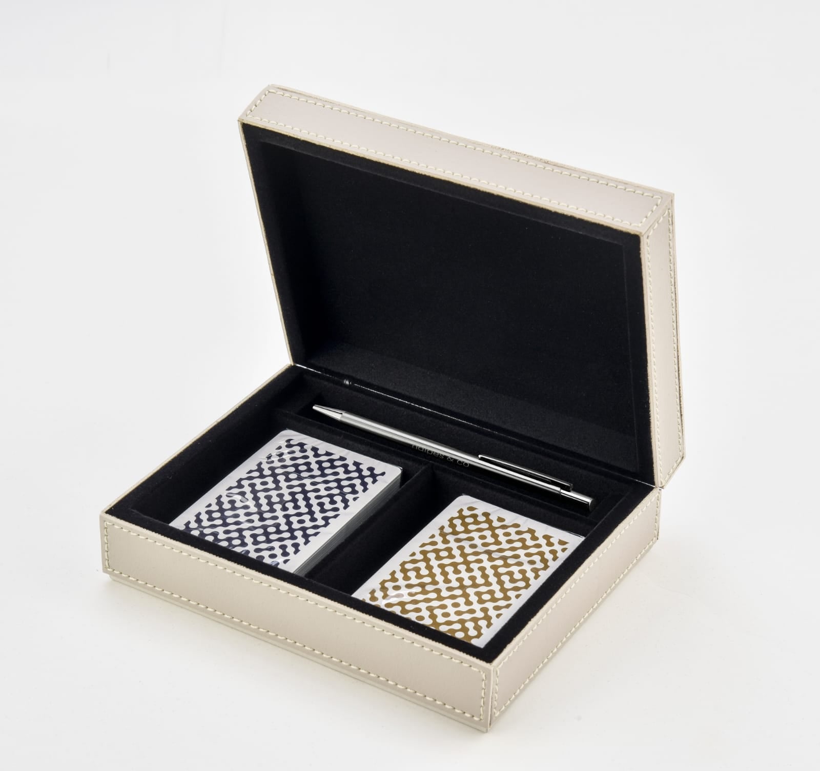Caixa Porta Baralho Sisal Com Caneta