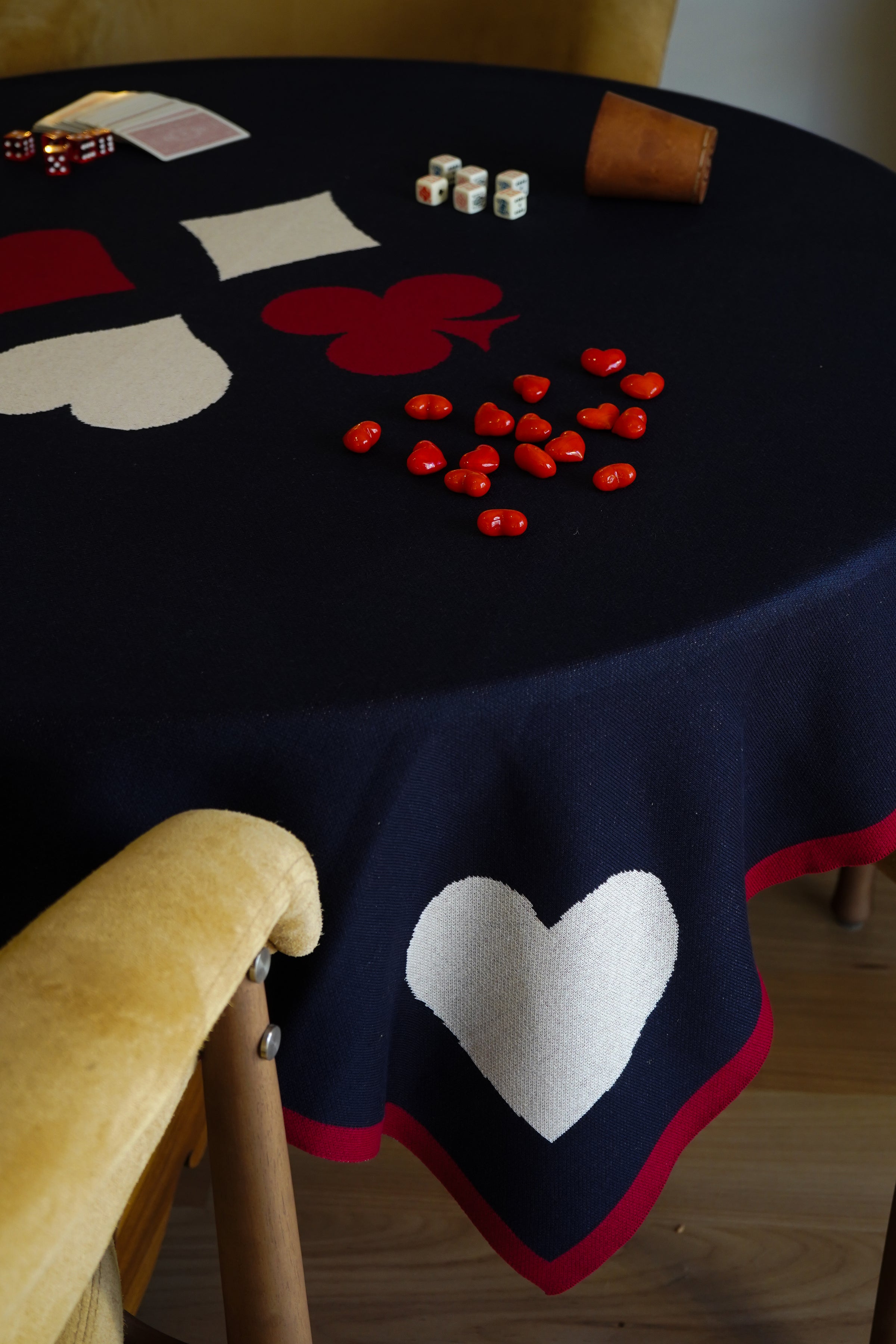 Toalha de Jogos Gift Navy com Faixa Vermelha